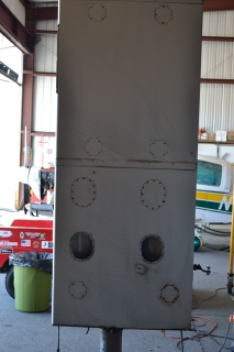 Bottom of the wing with access open for sealing