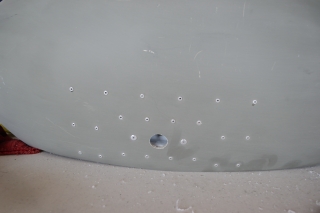 Axle hole drilled