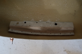 Front bracket in place for drilling