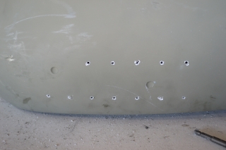 Bracket holes drilled