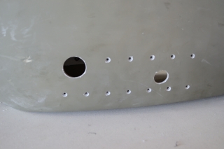 Holes drilled in nose pant